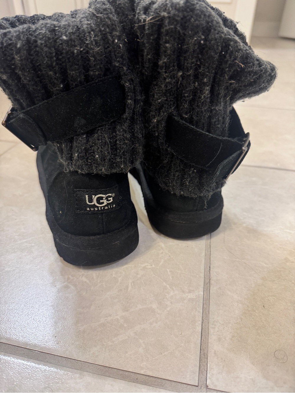 UGG Women’s Black Knit Cuff Boots